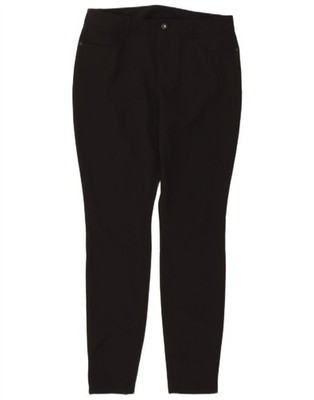 DKNY Damen Skinny Freizeithose US 6 Medium W30 L29 Schwarz Nylon DK12