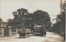 Brighouse. Bradford Road. Tram & Delivery Cart.