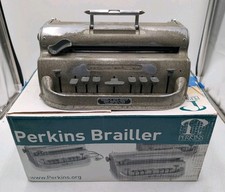 Vintage Perkins Brailler with Original Box - Designed by David Abraham and Manuf