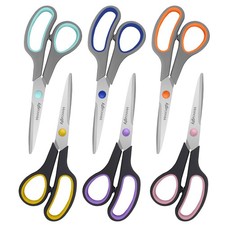 Scissors for Office School Supplies, 8" Scissors All Purpose Bulk Set of 6-Pa...