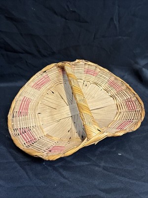 Vintage Ethnic Woven Basket 50 s-60 s