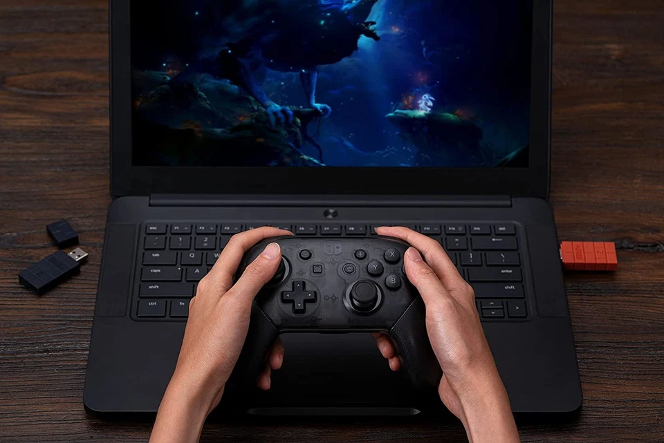 Adaptador USB sem fio 8Bitdo para Switch, Windows, Mac e Raspberry Pi - Marrom - Imagem 4 de 4