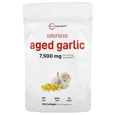 Odorless Aged Garlic, 300 Softgels (3,750 mg per Softgel)