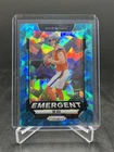 2024 Panini Prizm Football Bo Nix RC Rookie Emergent Blue Ice 07/99 #3