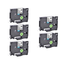 5PK 12mm /0.47" Label Tape Compatible with Brother TZ TZe M931 P-Touch for PT520