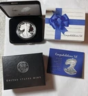 2025-W 1oz Proof American Silver Eagle Congratulations Set COA