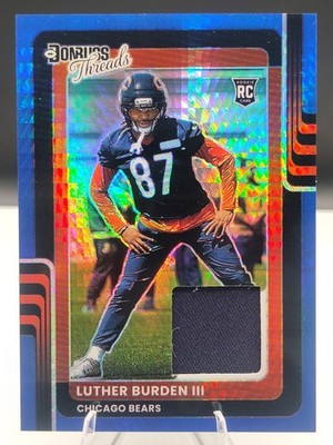 2025 Panini Donruss Optic Luther Burden III DTBH-LBN Patch Blue Hyper Rookie