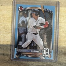 2025 Bowman Draft Max Clark Sky Blue /499 BD-48 Tigers Top Prospect