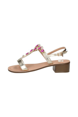 Gold&Gold Damen Zehentrenner Sandalen GL795 Fuchsia