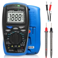 Digital Multimeter TRMS AC/DC Current Volt NCV Ohm Temp Cap Auto Ranging Tester