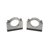 Pair Aluminum Round Shaft Mounting Clamps Blocks For Linear Rail CNC Router 3.5"