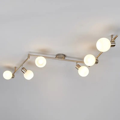 Lindby LED-Deckenlampe Elaina Lampe Leuchte 6flg E14 nickel matt SIEHE TEXT/FOTO