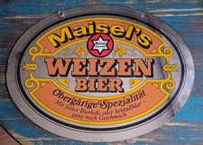 Barspiegel Maisels Weizenbier Reklame   Brauerei Spiegel Webeartikel Glasschild