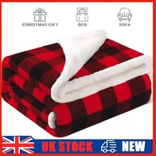 1.5*1.3M Soft Winter Warm Thick Soft Fleece Blanket Double-Sided For Sofa Bed UK