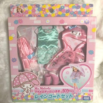 Sanrio My Melody Licca-chan Raincoat Set Takara Tomy Brand new, unopened Japan
