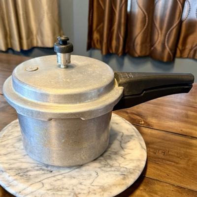#ad #ad VTG 1960s 60s MCM Butterfly 3 Liter Aluminum Pressure Cooker Handle amp; Jiggler $29.50