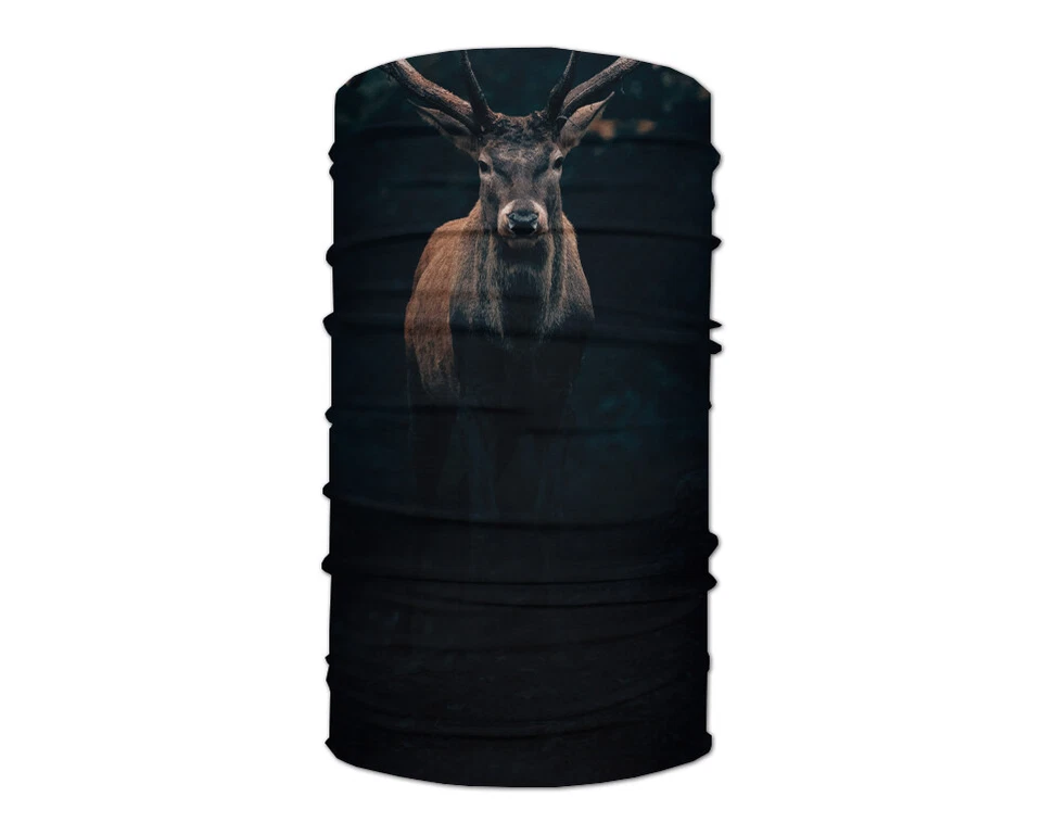Washable Fabric Face Cover Neck Gaiter With Unique Print Deer Design EU Made - Image 2 of 4