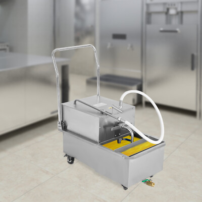 55L Commercial Oil Filler Machine Cart Mobile Fryer Oil Filter Machine Separator