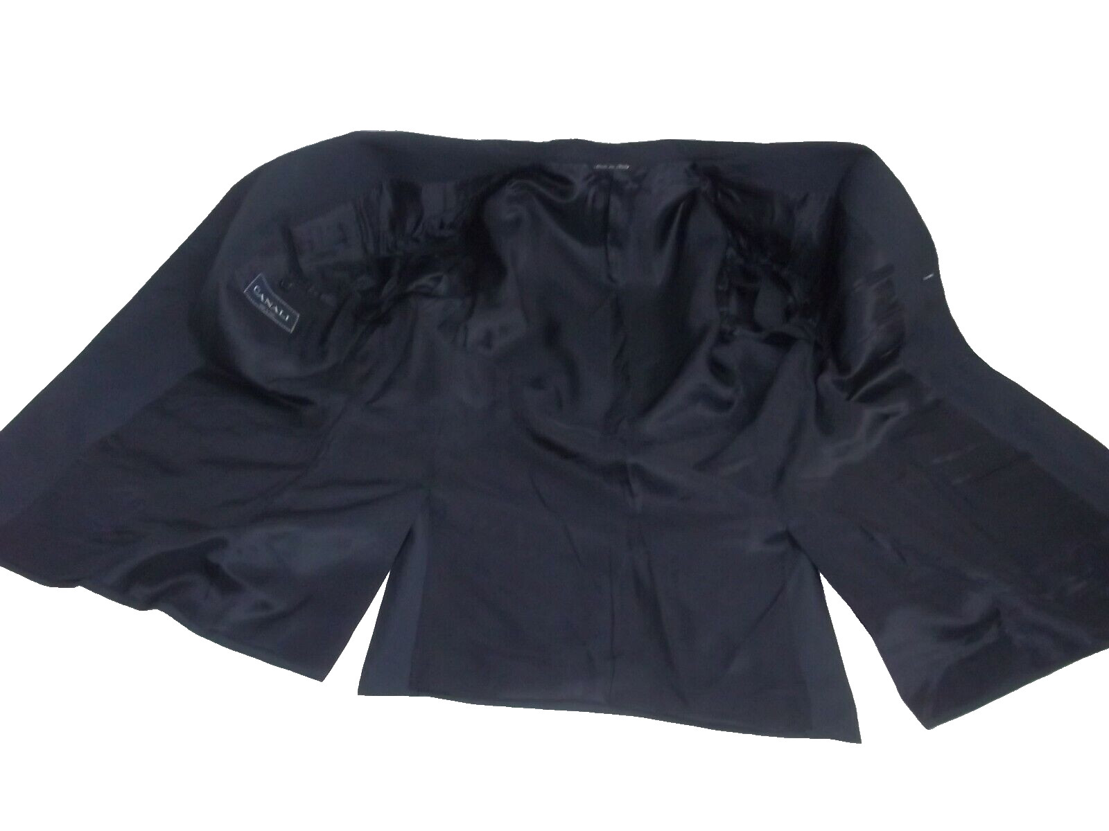 ( Canali Solid Blue 3Button Side Vents Wool Jacke… - image 7