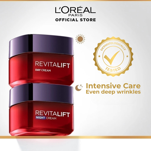 LOREAL Revitalift Day Night Cream Triple Action Deep Wrinkle Skin Radiance 50ml - Picture 5 of 14