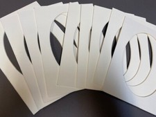 Picture Frame Mats 5x7 fWITH 3.5X4 oval cutout white acid free SET OF 12