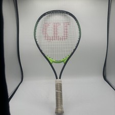 Wilson Federer 23 Tennis Racquet 3 5/8" Grip Green Blue Needs New Grip