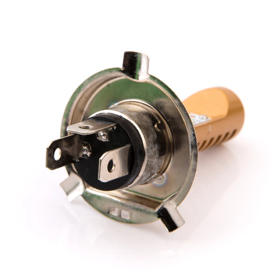 For Motorcycle 12W H4 6500K COB LED Hi/Lo Beam Light Bulb Headlight Accessory - Image 3 of 4