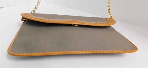 Borsa a tracolla Christian Dior France grigia rivestita tela pelle naturale pochette - Foto 4 di 7