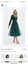 Green Quiz BN Sequin Tulle Party Xmas Prom Dress 12 P