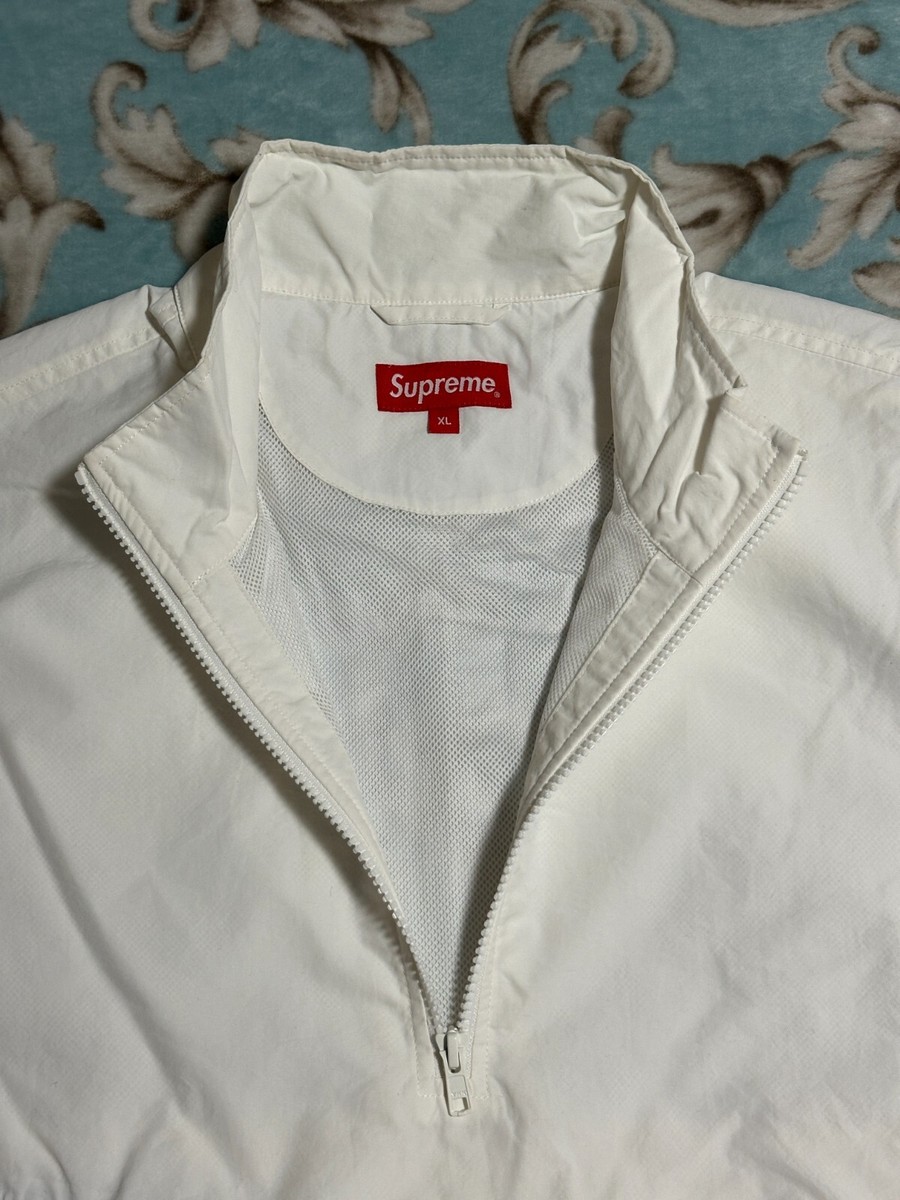SUPREME CORNER ARC HALF ZIP PULLOVER (XL) (WHITE) SS18 JACKET COAT