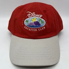 Disney Vacation Club DVC Member Hat Red Tan Baseball Cap - NEW NWOT