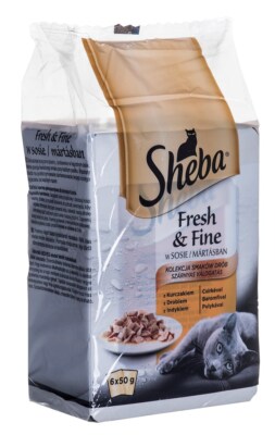 4770608255763 Sheba Fresh & Fine Mini Geflügelgerichte in Sauce 6 x 50 g She