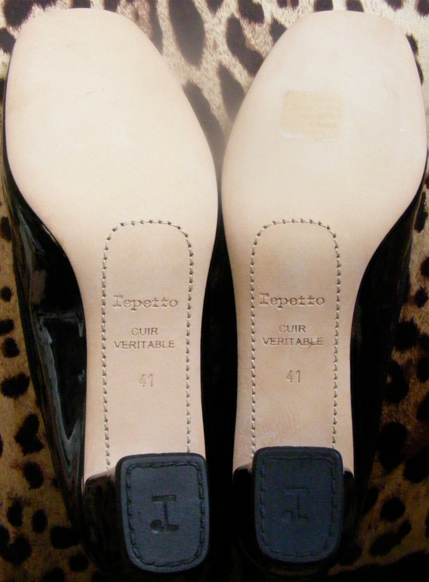 REPETTO Paris Soft Black PATENT Leather Ballerina SHOES with REPETTO Paris Soft Black PATENT Leather Ballerina SHOES with
