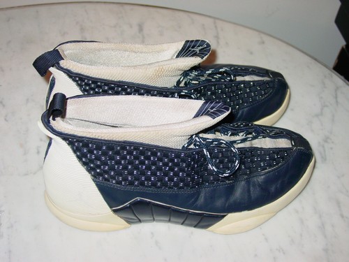 2000 Nike Air Jordan 15 OG "Obsidian" White/Metallic Silver Shoes! Size 10.5 - Picture 2 of 12