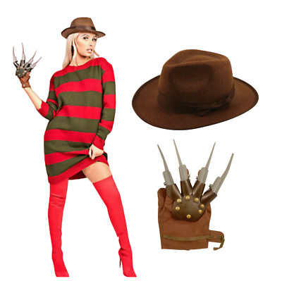 freddy krueger fancy dress ladies Adult Women's Freddy Miss Krueger Costume Officially Licensed Rubies Size Large