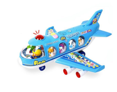 Pororo Jumbo Airplane with 10 Figures Play-Light,Melody/Free