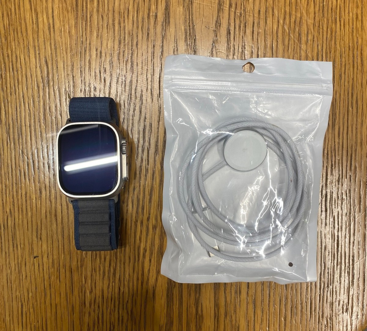 Apple Watch Ultra 49mm Titanium Case with Black/Gray | eBay
