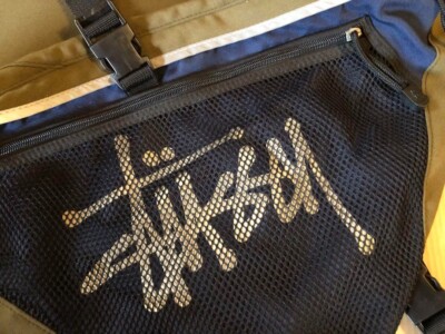 USED Stussy 90s Vintage Shoulder Bag Rare Color Large Size Good