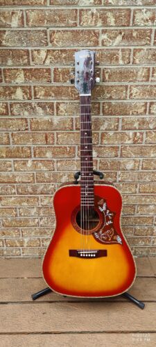 VINTAGE 1960's GLOBAL HUMMINGBIRD ACOUSTIC GUITAR - Picture 1 of 14
