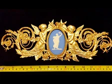 FRENCH ANTIQUE LOUIS XVI GOLD GILT DORE RESIN WALL DOOR MOULDING DECORATION
