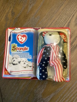 Ty Beanie Baby McDonald's Spangle The Bear In Box 2000 International Bears Rare