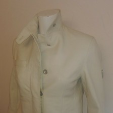 Belstaff Ladies Blazer Style Leather Jacket Size Eu 42 Uk 10 Made In Italy