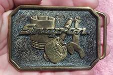 Snap On Tools Vintage Solid Brass Belt Buckle Made In USA BTS SPP-513