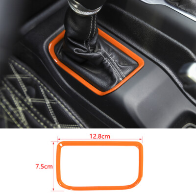 Orange ABS Four-wheel Drive Gear Shift Ring Trim For Jeep Wrangler JL JT 2018-23