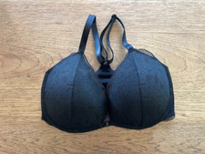 PINK Victoria's Secret Black Lace SMALL DD Lace Push Up Front Close Bralette Bra