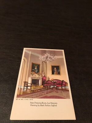 STATE DRAWING ROOM - LEE MANSION - UNPOSTED POSTCARD