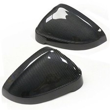 Dry Gloss Real Carbon Fiber Rearview Side Mirror Cap Covers Fits 18-24 A5 S5 RS5