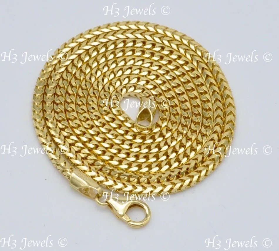 14k solid yellow gold franco chain necklace 20 26 inch 14186 20.00 23.0 grams