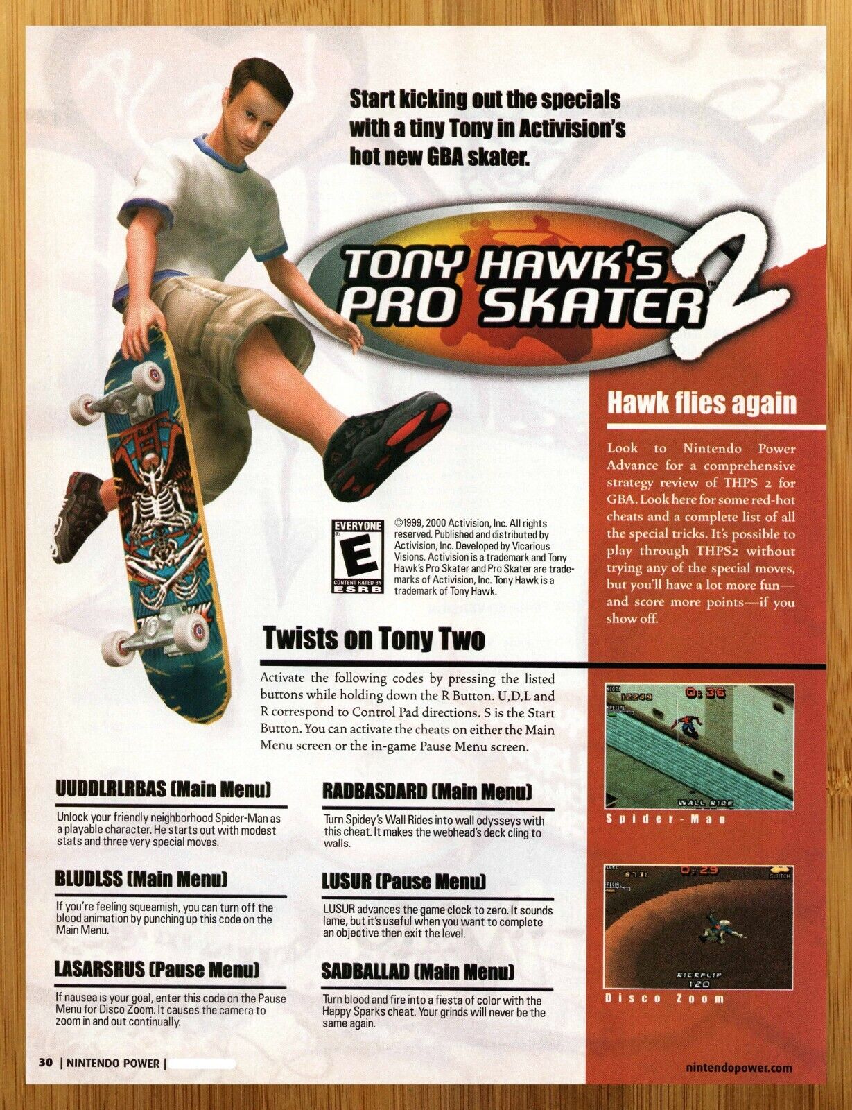 Tony Hawk's Pro Skater 2 Print Ad/Poster Art Playstation Dreamcast PC (A)