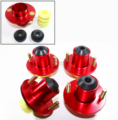 For 88-00 Honda Civic JDM Red Suspension Coilover Shocks Strut Top Hat